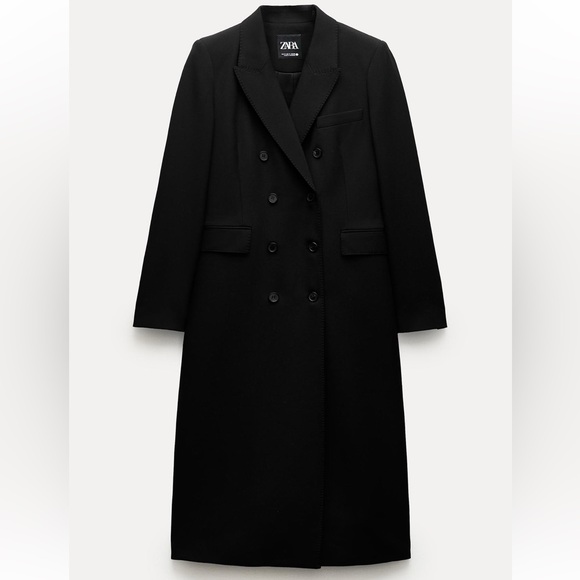 ZARA TAILORED DOUBLE BREASTED COAT - Picture 4 of 10